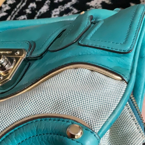 B Makowski satchel leather and canvas 3 huge compartments. EUC - Picture 11 of 11